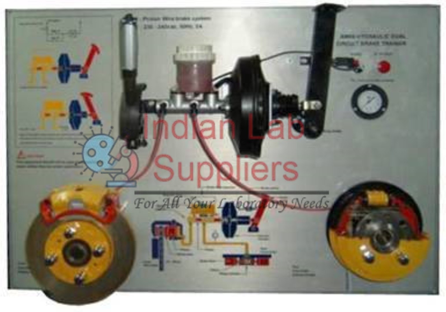 Basic Hydraulic Dual Circuit Brake System Demonstrator